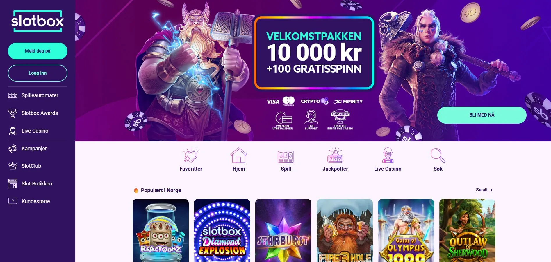 Kom i gang med Slotbox Kom i gang med Slotbox